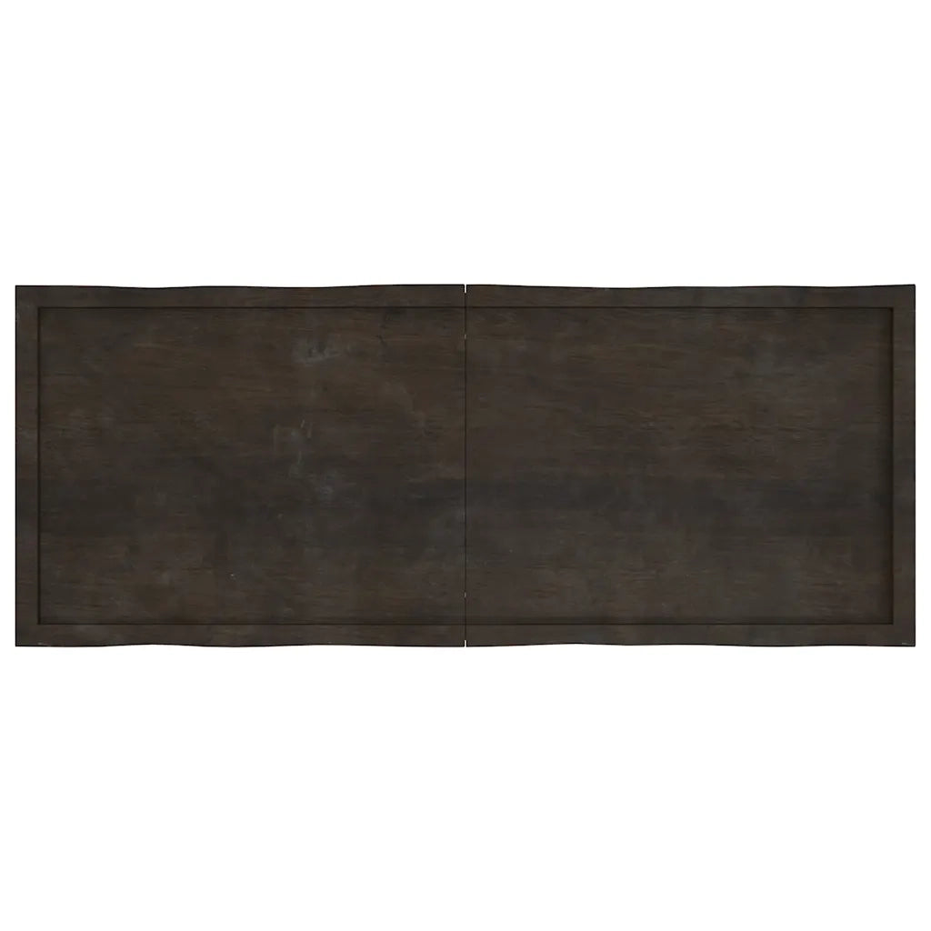 Piano Tavolo Marrone Scuro 160x60x(2-4)cm Rovere Non Trattato 364038
