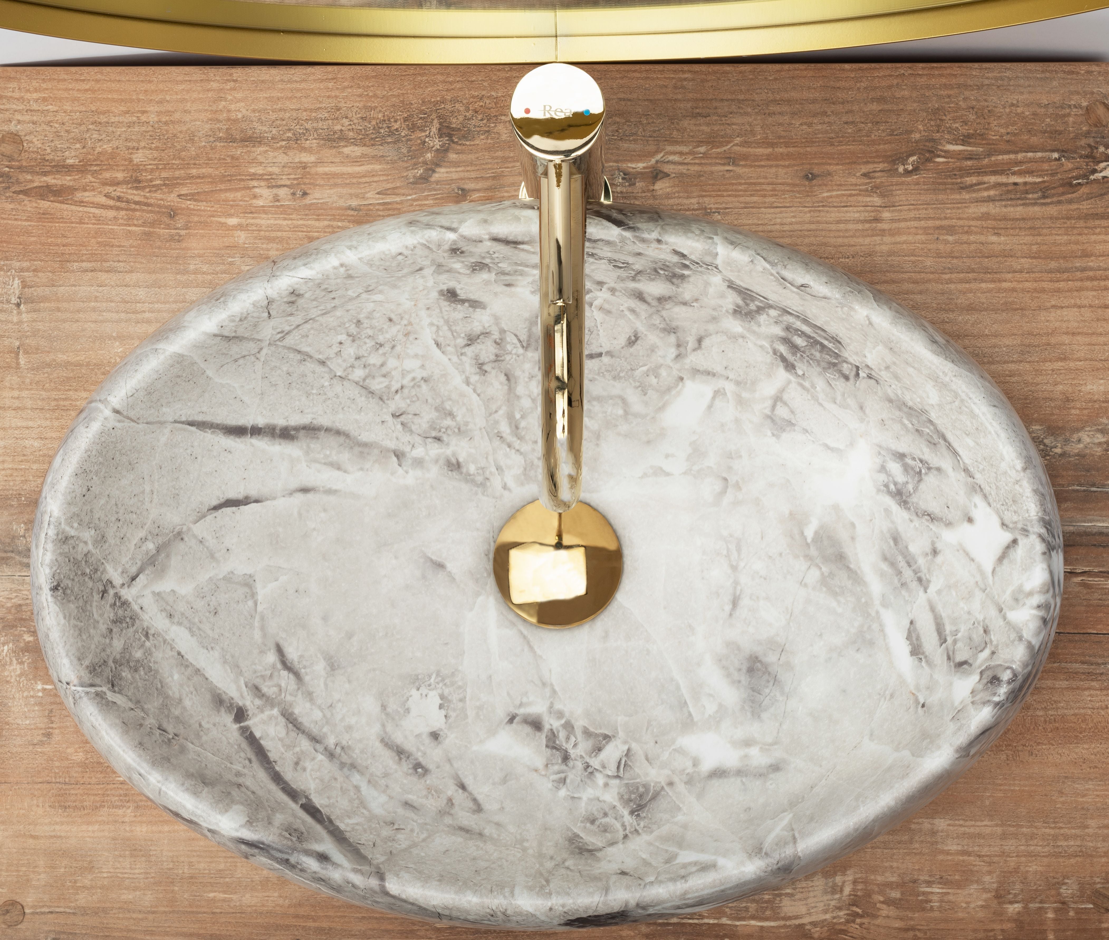 Lavabo Da Appoggio Rea Linda Stone