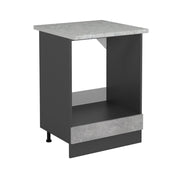 Mobile per forno da incasso R-Line Calcestruzzo/Antracite 60 cm PL Marmo Vicco