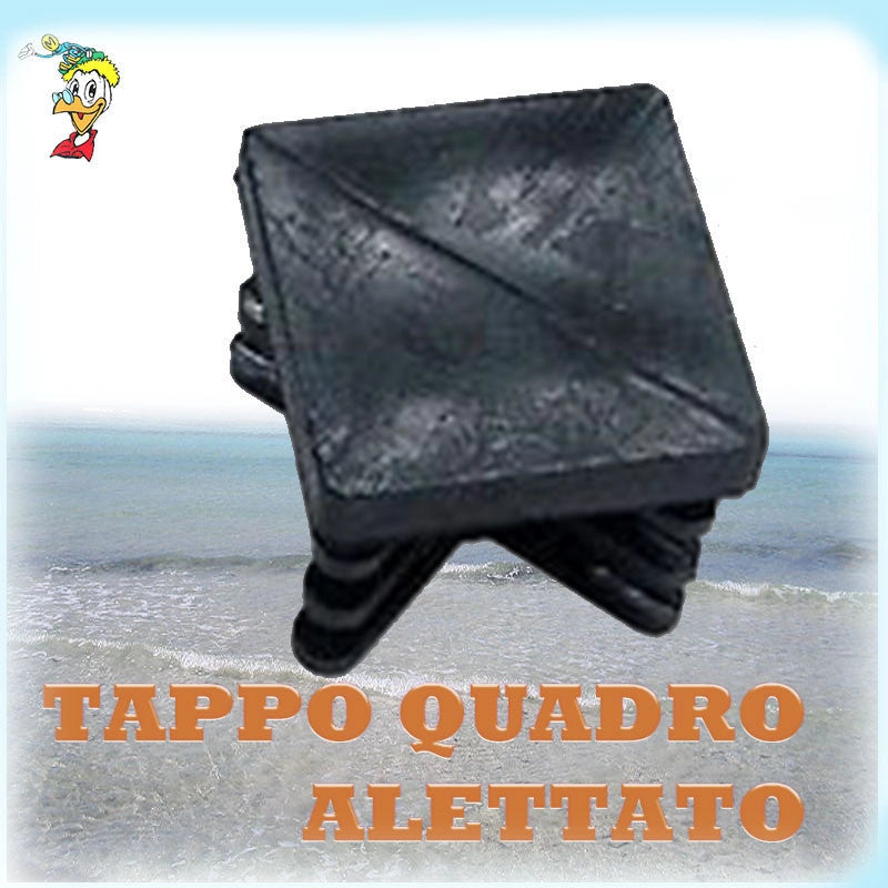 PUNTALE TAPPO DI PROTEZIONE ALETTATO QUADRATO MM. 25X25 PZ. 100
