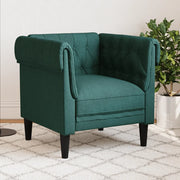 Divano Sedia-Poltrona Chesterfield Verde Scuro in Tessuto