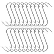 Hanger da carne in acciaio inossidabile - Robusto - 20 pezzi - S-hanger - Durevole - 12,5 cm di altezza - Hanger da carne