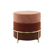 Pouf tondo Matilda 225 in velluto terra e oro
