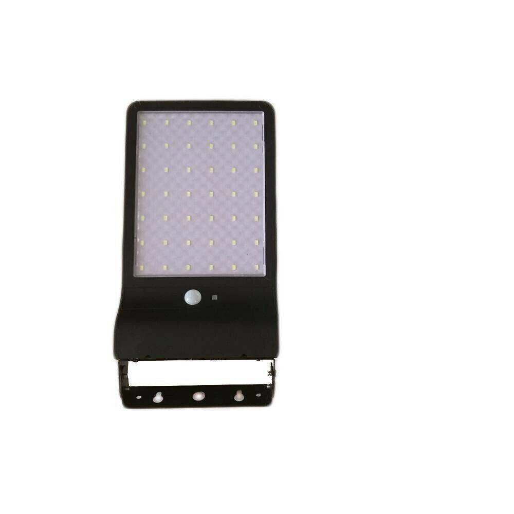 Trade Shop - Faro 42 Led Con Pannello Solare E Sensore Di Movimento Faretto Crepuscolare 20w -