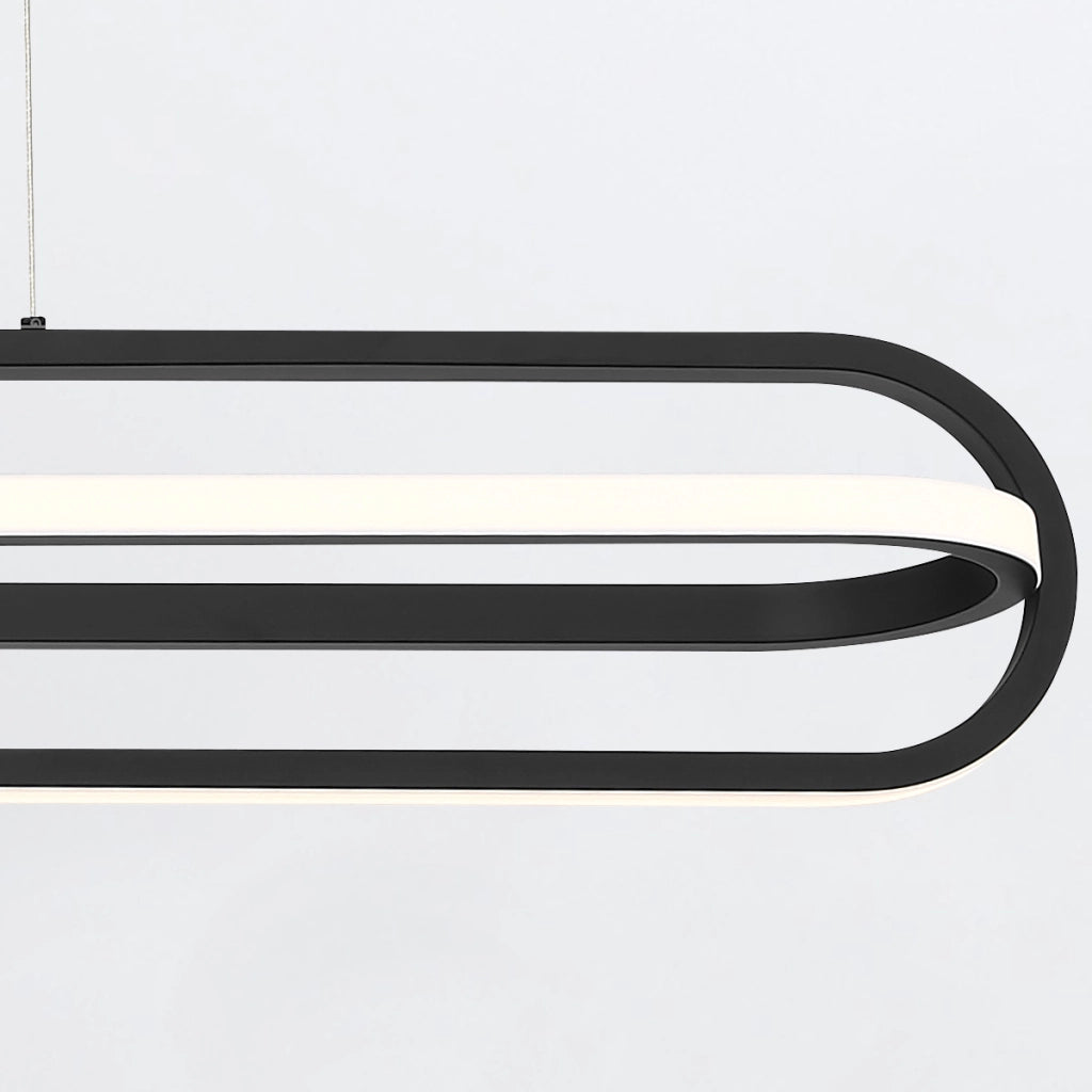 Lampada a sospensione Demark nera 107cm LED 58W Quintiesse