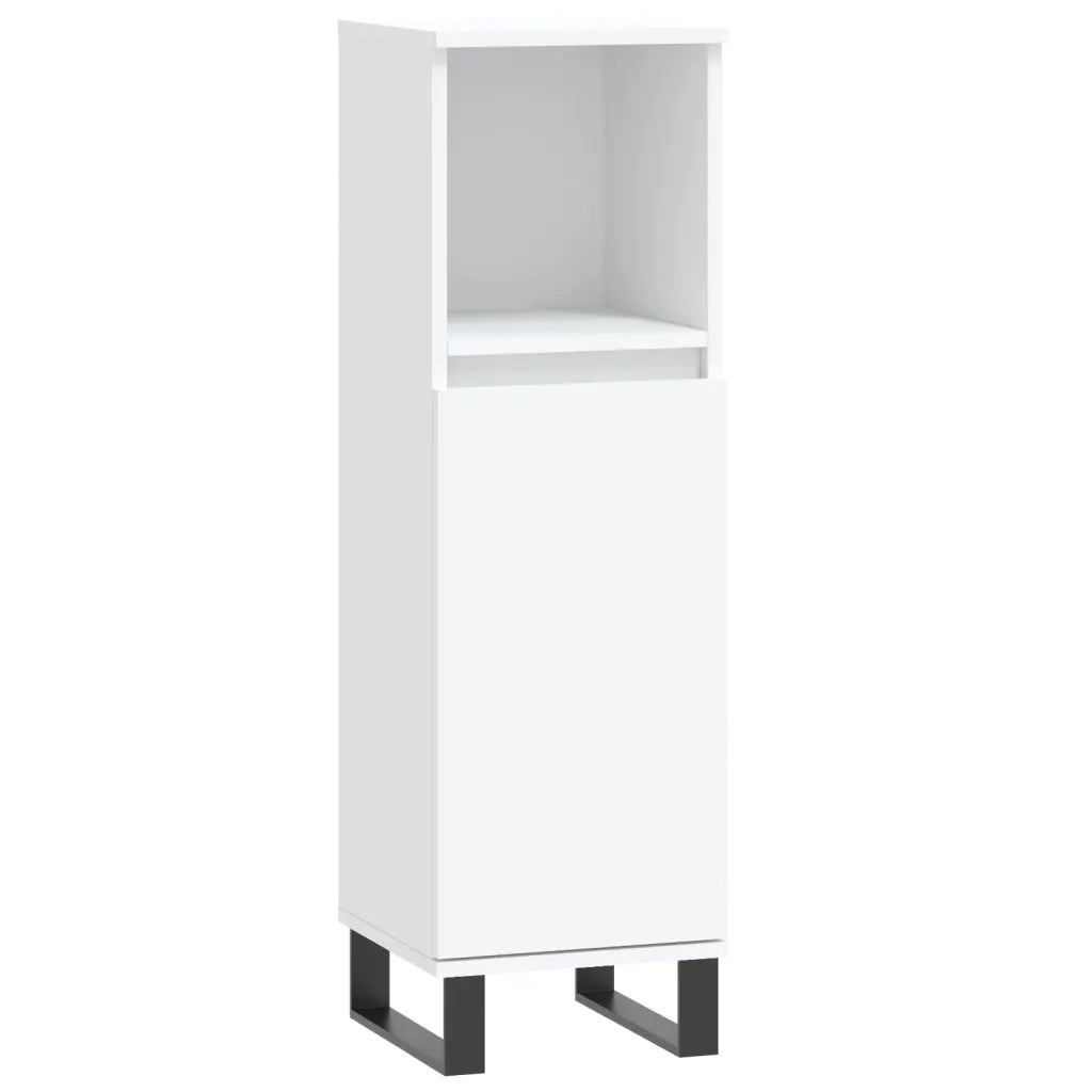 Armadietto da Bagno Bianco 30x30x100 cm in Legno Multistratocod mxl 103754
