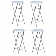 Tavoli da Bar Set 4 pz con Ripiano in MDF Bianco  cod mxl 74029