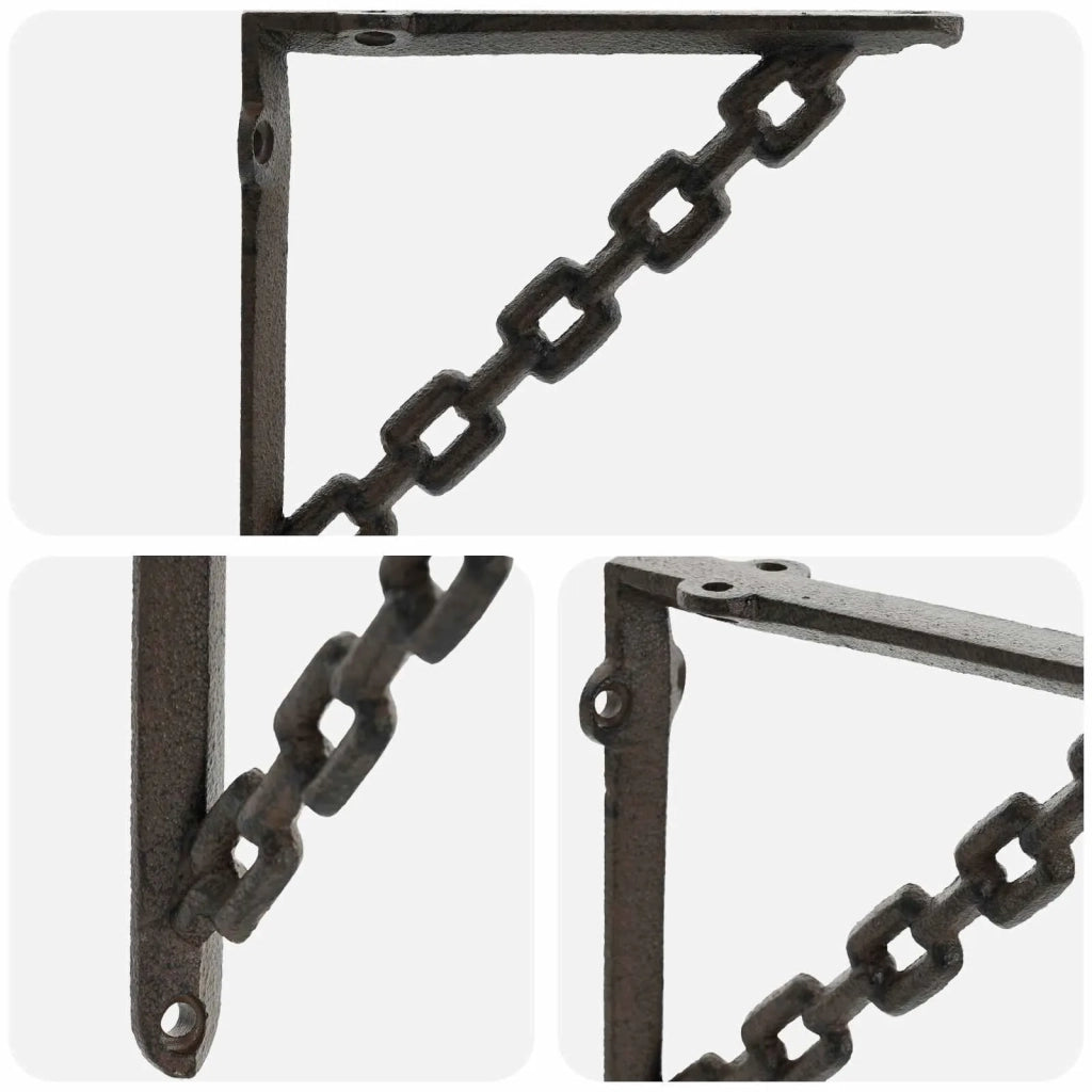 Supporti per mensole da parete 12 pz Marrone Antico 42038919