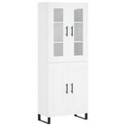 Credenza | Madia | Buffet da pranzo | Armadio da pranzo Bianca 69,5x34x180 cm in Legno Multistrato