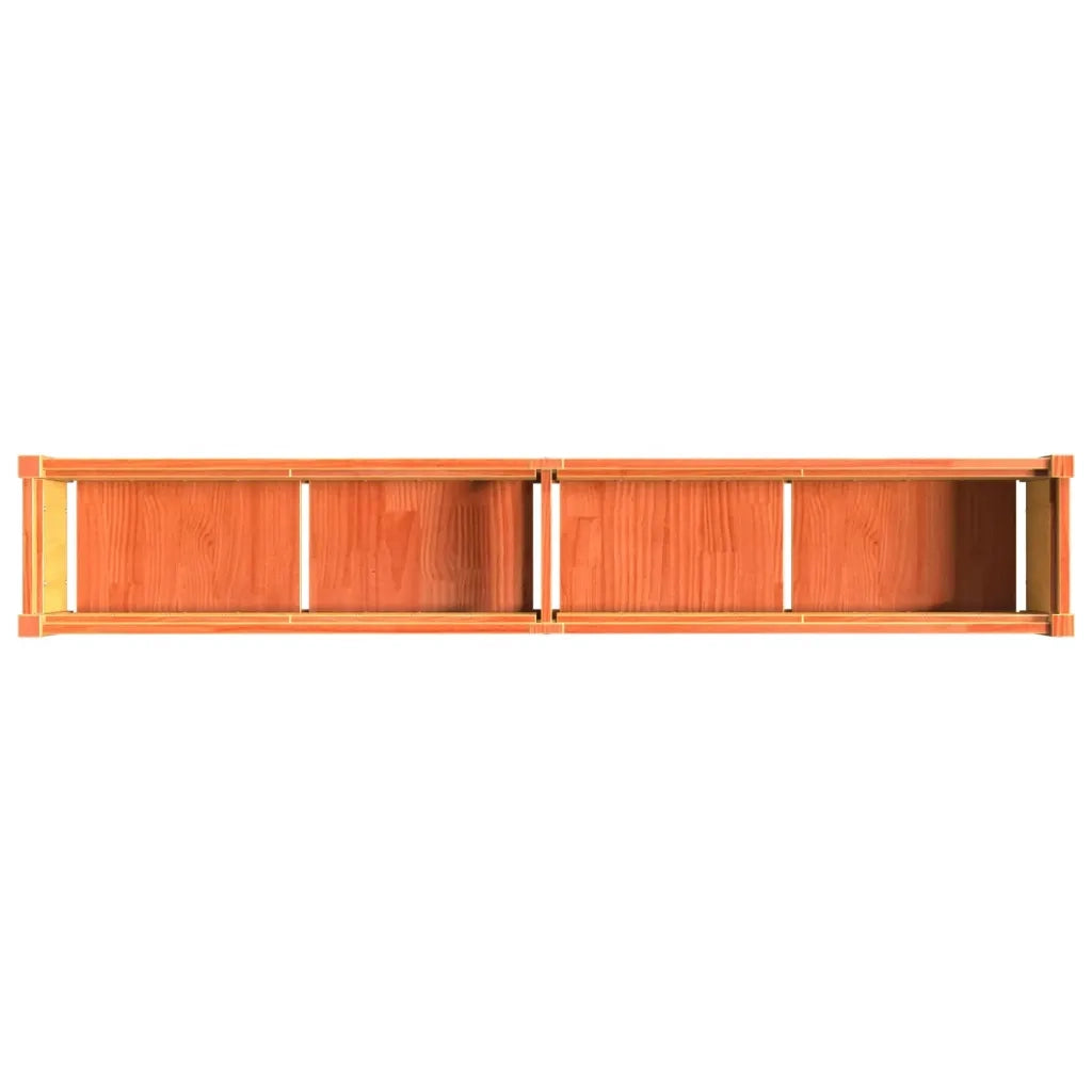 Fioriere da Giardino 2pz Marrone Cera Legno Massello di Pino 837499