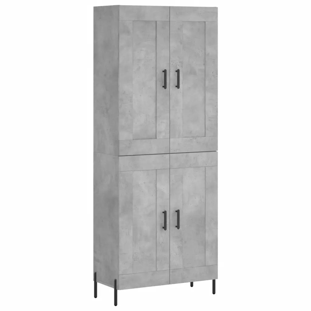 Credenza | Madia | Buffet da pranzo | Armadio da pranzo Grigio Cemento 69,5x34x180 cm in Legno Multistrato