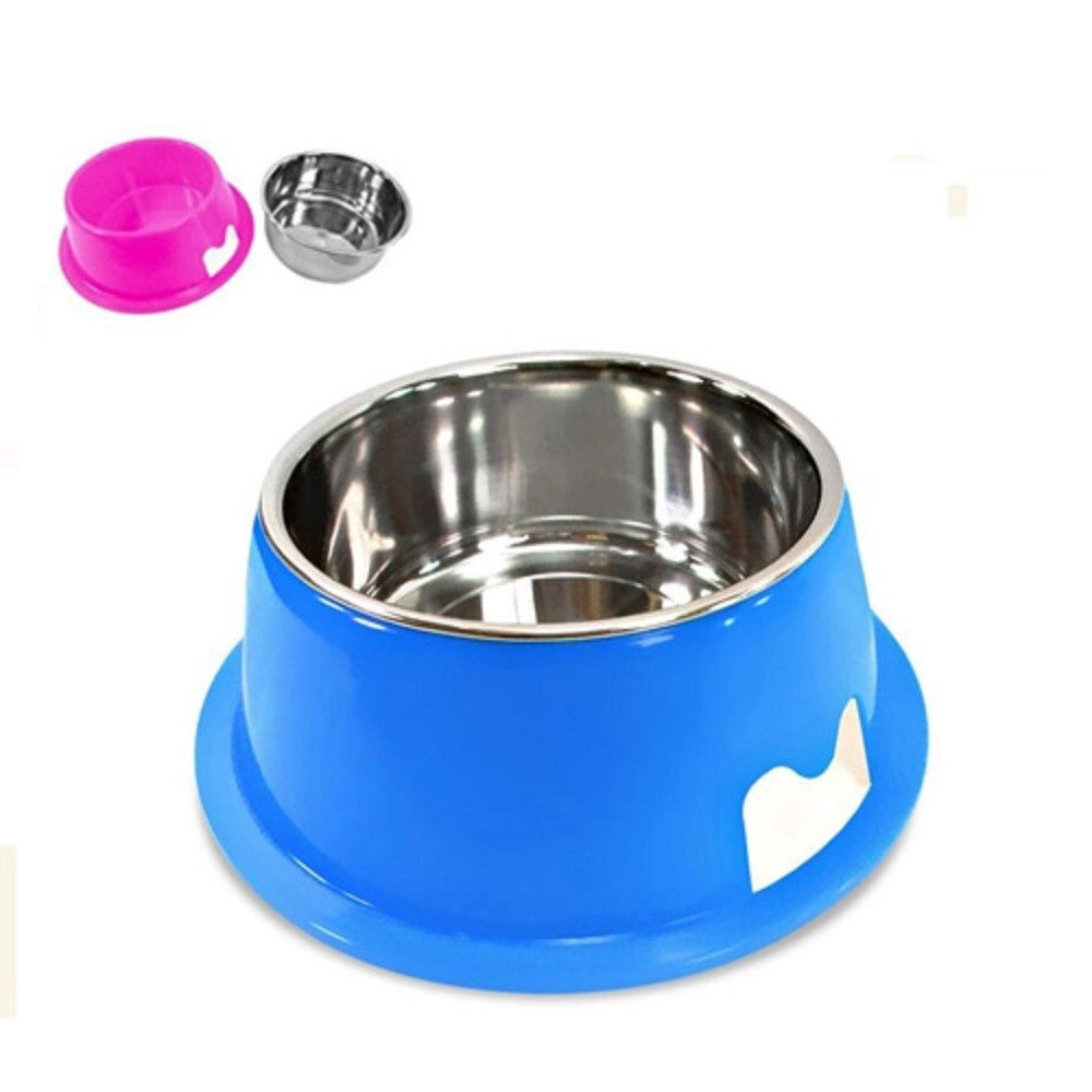 Trade Shop - Ciotola Per Cani E Gatti In Metallo Componibile 19 X 8 Cm Vari Colori -