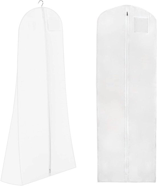 Hoes per abito da sposa e abito da sera 180 cm - Bianco - Protezione per abiti lunghi
