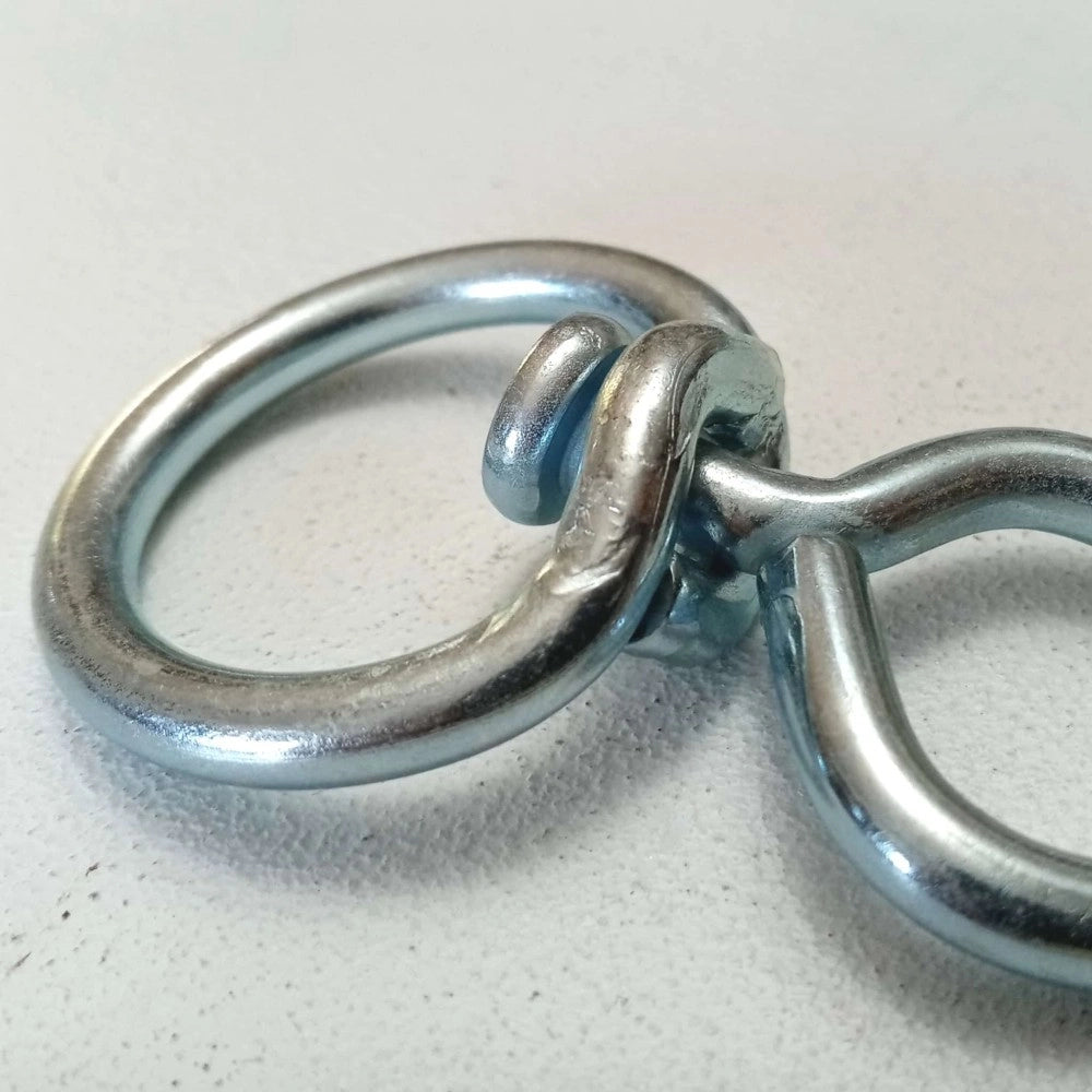 Givolare girello 6mm tipo abruzzo a due anelli antitorsione zincati