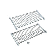 Scolapiatti Acciaio Inox 18-8 2 Piani per Pensili 86 cm