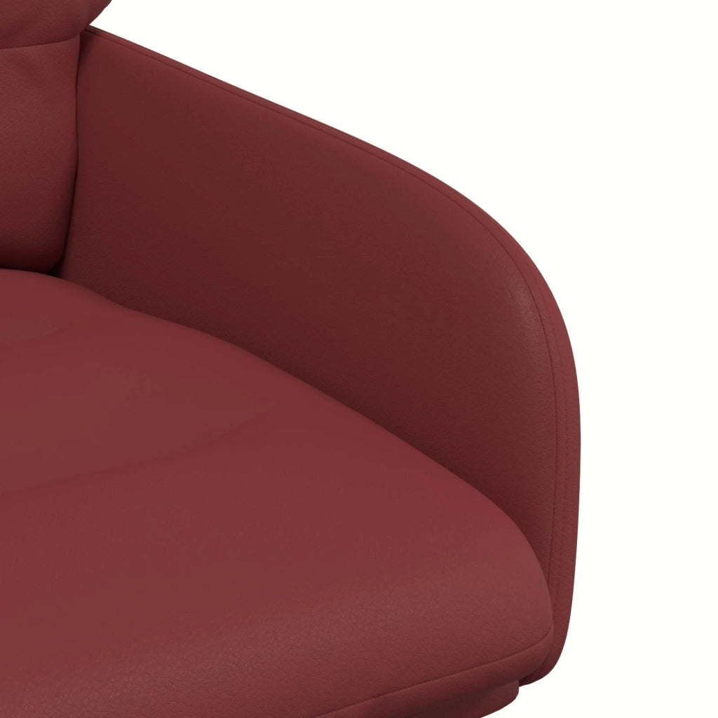 Sedie da pranzo girevoli 4 pz Similpelle Rosso Vino 3428260