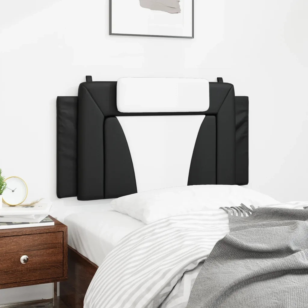 Cuscino Testiera Viana Nero e Bianco 100 cm in Similpelle 374779