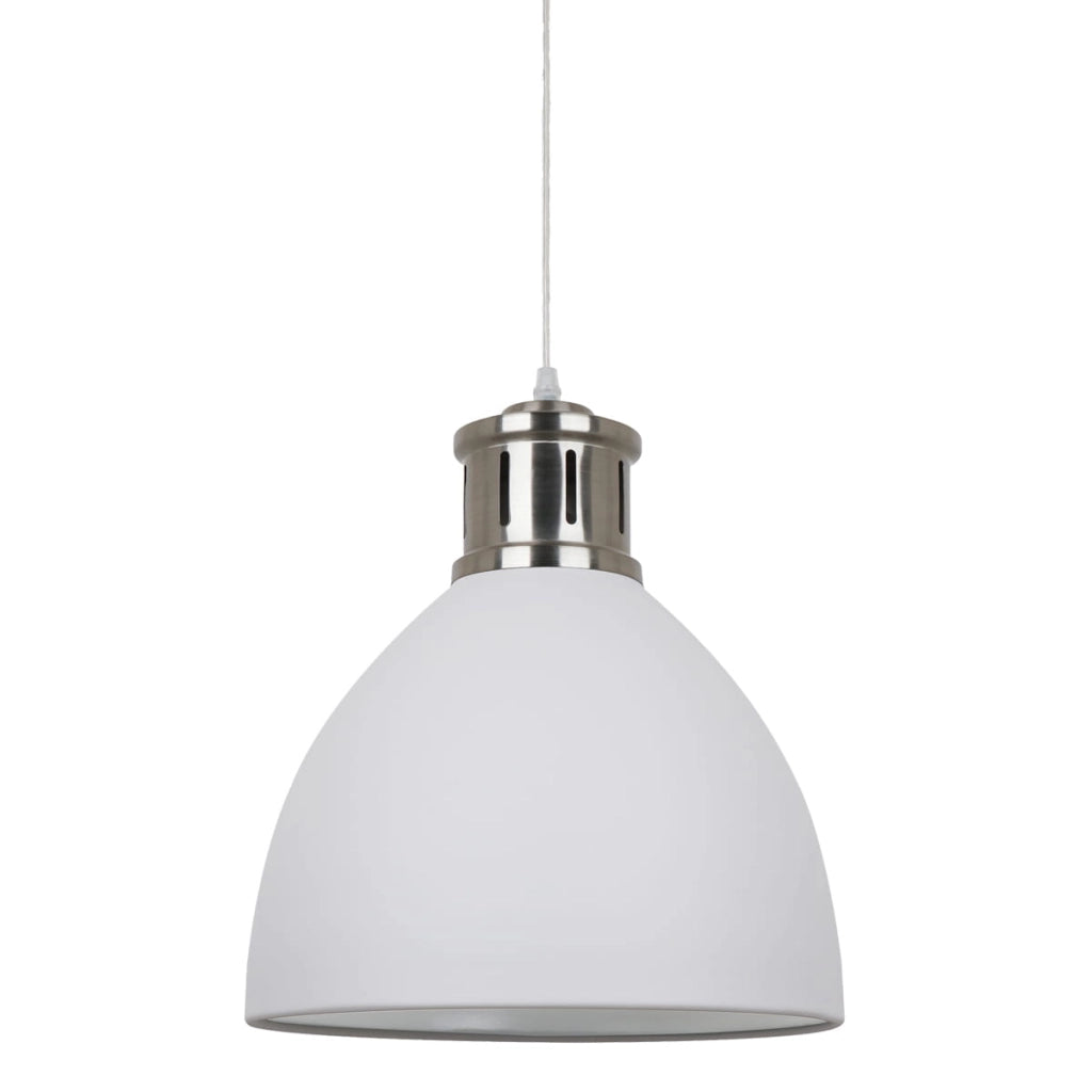 Lampada a sospensione Italux Lola industriale bianca Ø30 E27
