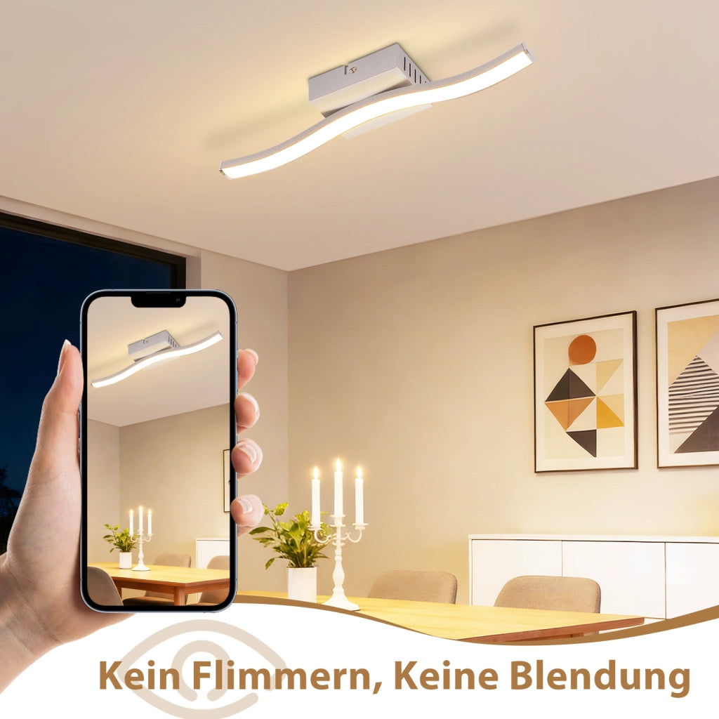 ZMH Plafoniera LED argento 6W moderna plafoniera bianco caldo 3000K per soggiorni camere da letto cucine e corridoi