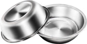 Set di ciotole in acciaio inossidabile per gatti o piccoli cani, ciotole in acciaio inossidabile per acqua e cibo, sostituzione ciotole metalliche per stazione di alimentazione per animali domestici, confezione da 2 (14 cm/5,5 pollici)