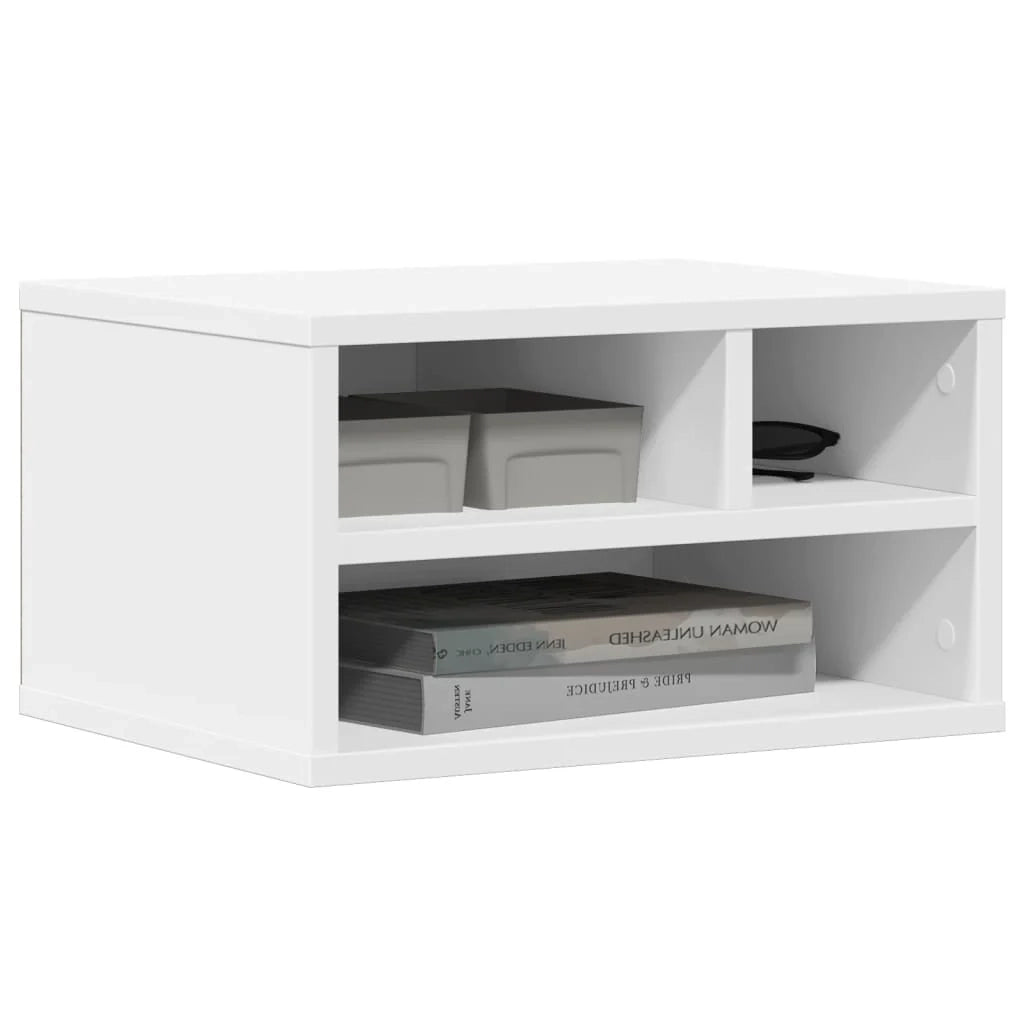 Supporto per stampante tavolo mobile per ufficio 40 x 32 x 22,5 cm legno ingegnerizzato bianco 02_0044727