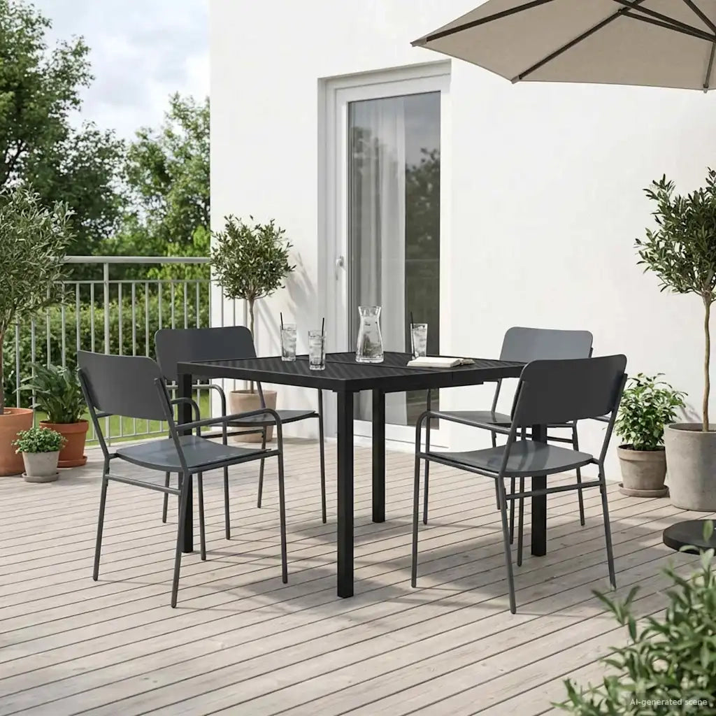 Set Mobili da Esterno 5 pz Antracite Acciaio 3422870