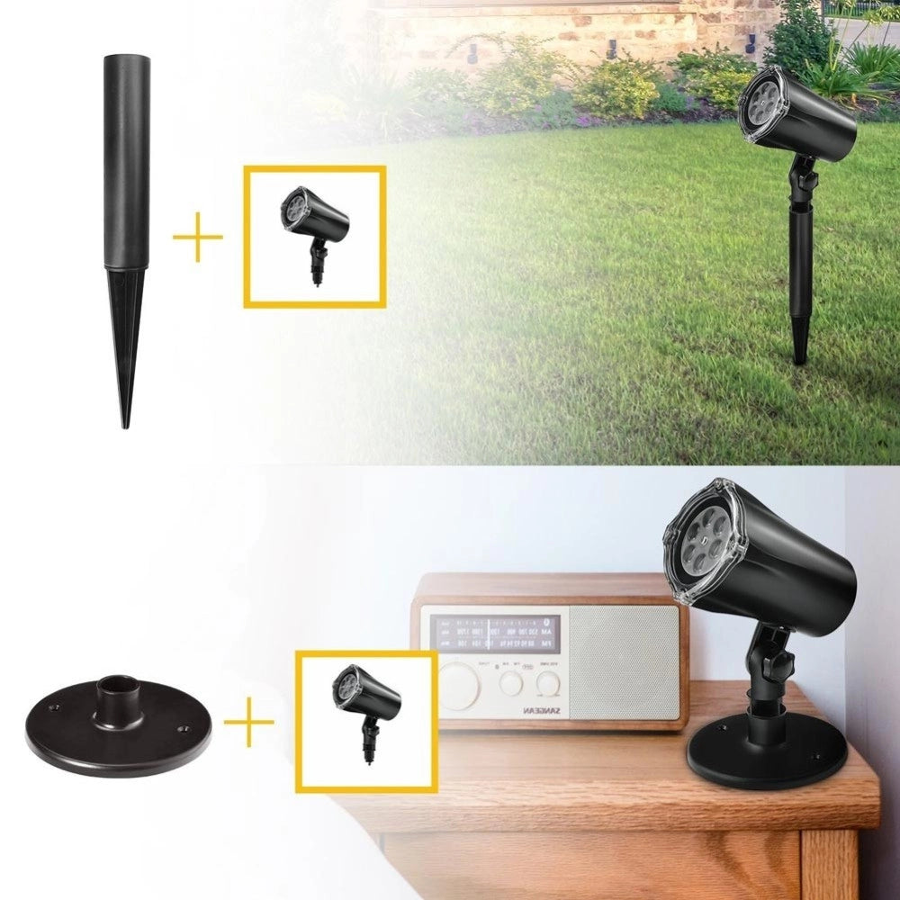 Trade Shop - Proiettore Laser Natale Per Esterno Giardino Neve Albero Natale Stella Luci Led -
