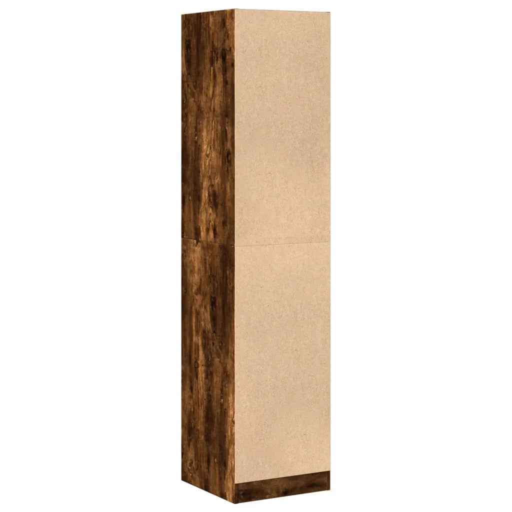 Mobiletto da farmacia in rovere affumicato 40 x 41 x 174 cm ampio spazio di archiviazione multiuso legno ingegnerizzato finitura rovere affumicato 02_0055671