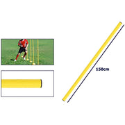 Trade Shop - Marcatori Per Allenamento Altezza 150 Cm Calcio Barra Ostacoli Slalom Fluo - Giallo