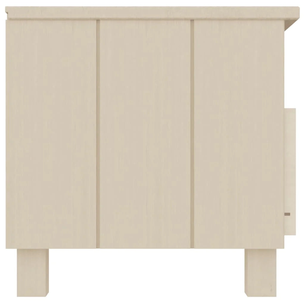Mobile TV multimediale mensola TV credenza TV sala da pranzo soggiorno camera da letto color miele 106 x 40 x 40 cm legno massello di pino marrone 02_0027635