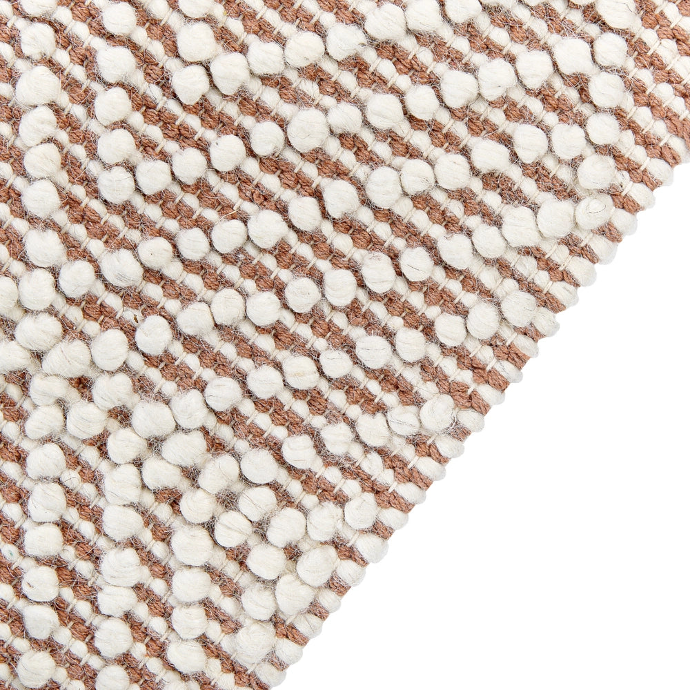 Tappeto di lana beige fatto a mano nappe motivo geometrico 160 x 230 cm soggiorno camera da letto
