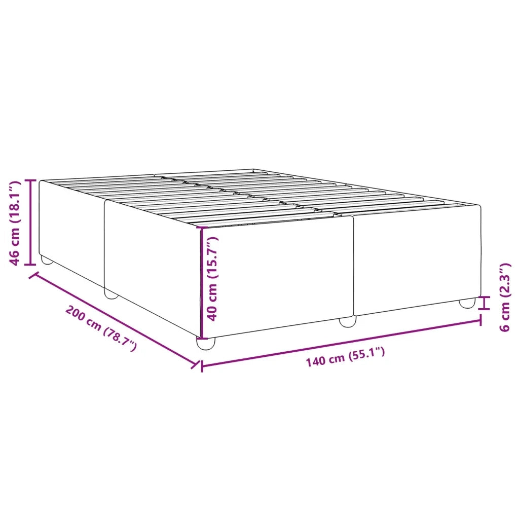 Giroletto senza Materasso-Struttura Letto Marrone Scuro 140x200 cm Tessuto 594101