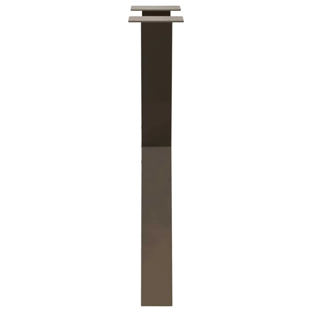 Set di 2 gambe per tavolo da pranzo moderne e robuste a forma di X 60 x 73 cm con piedini livellatori in acciaio naturale 02_0057247