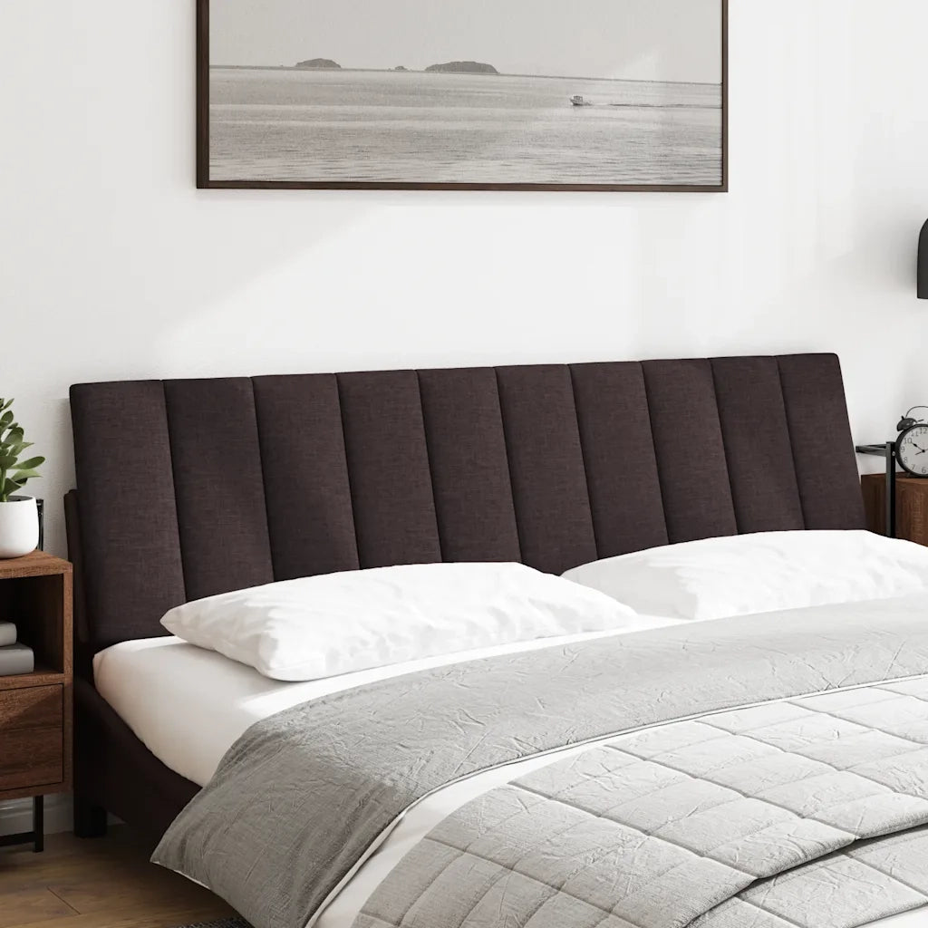 Cuscino Testiera-Cuscino per Testiera Hanko Marrone Scuro 180 cm in Tessuto