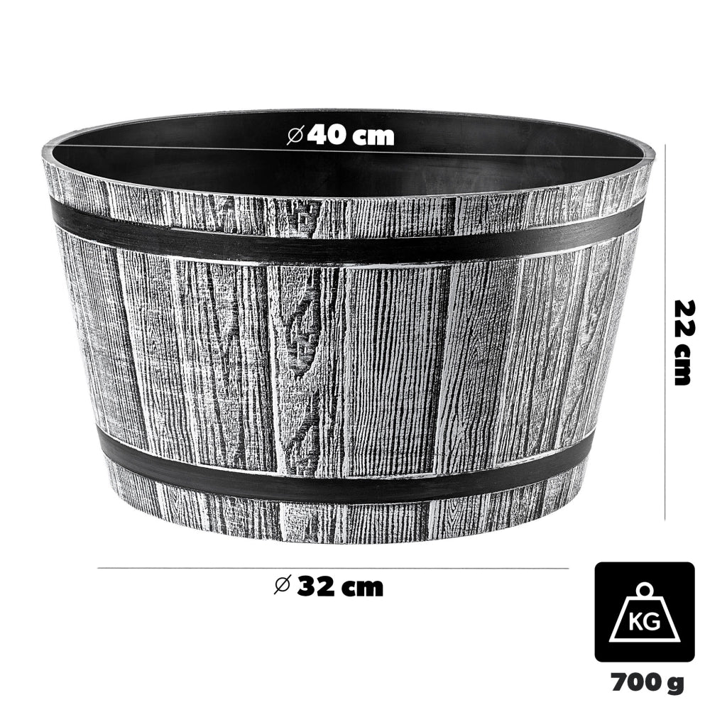Vaso da fiori KADAX, vaso per fiori, copertura da giardino, rotondo, supporto per fiori in plastica, 40 cm