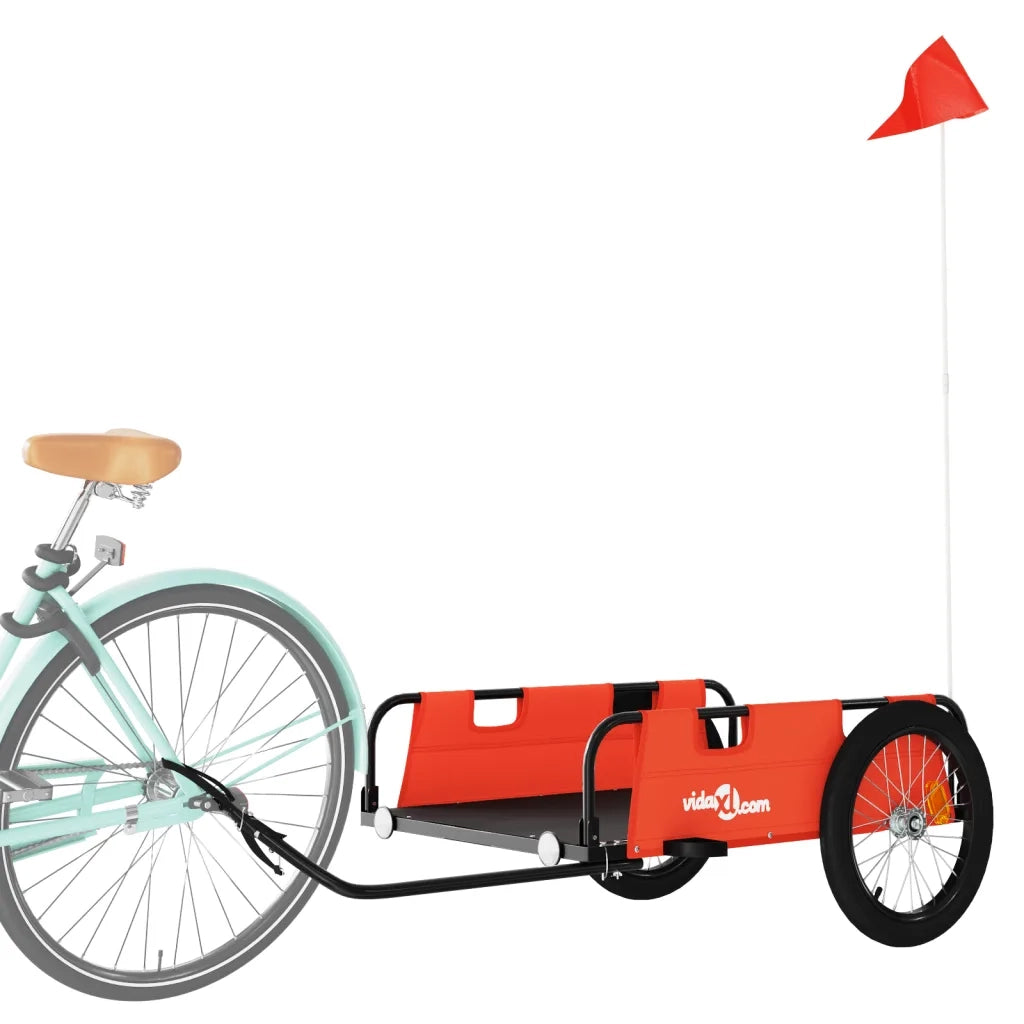 Rimorchio da Bici Arancione e Grigio Oxford e Ferro 94173