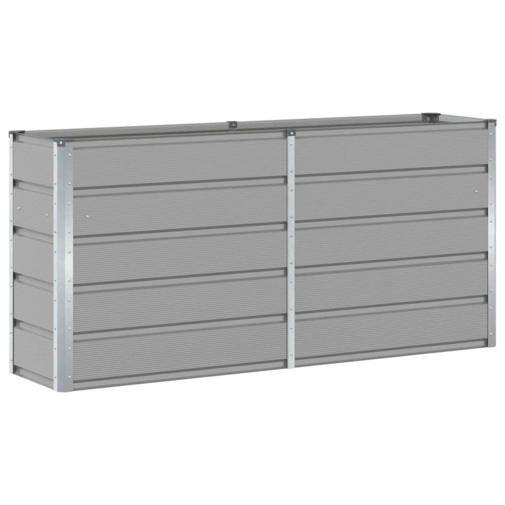 Fioriera | Cassetta per fiori | Vaso Grigio chiaro 160 x 40 x 75 cm Acciaio