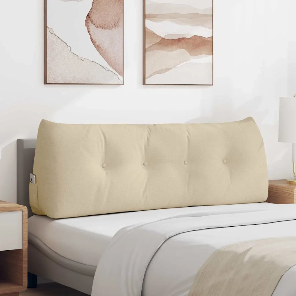 Cuscino per Schiena Crema 140 x 24 x 50 cm Tessuto 42014506