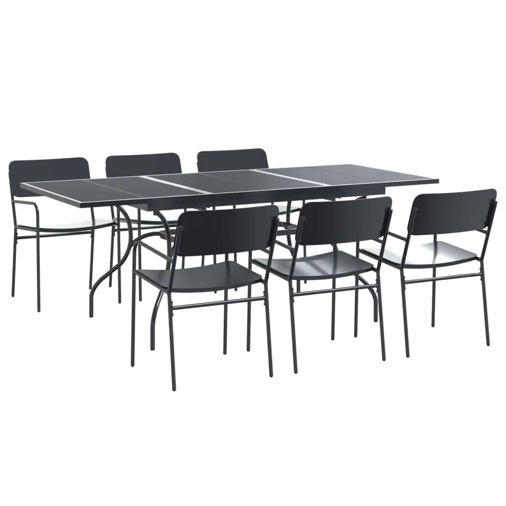 Set da Pranzo per Giardino 7 pcs Antracite Acciaio 3429144