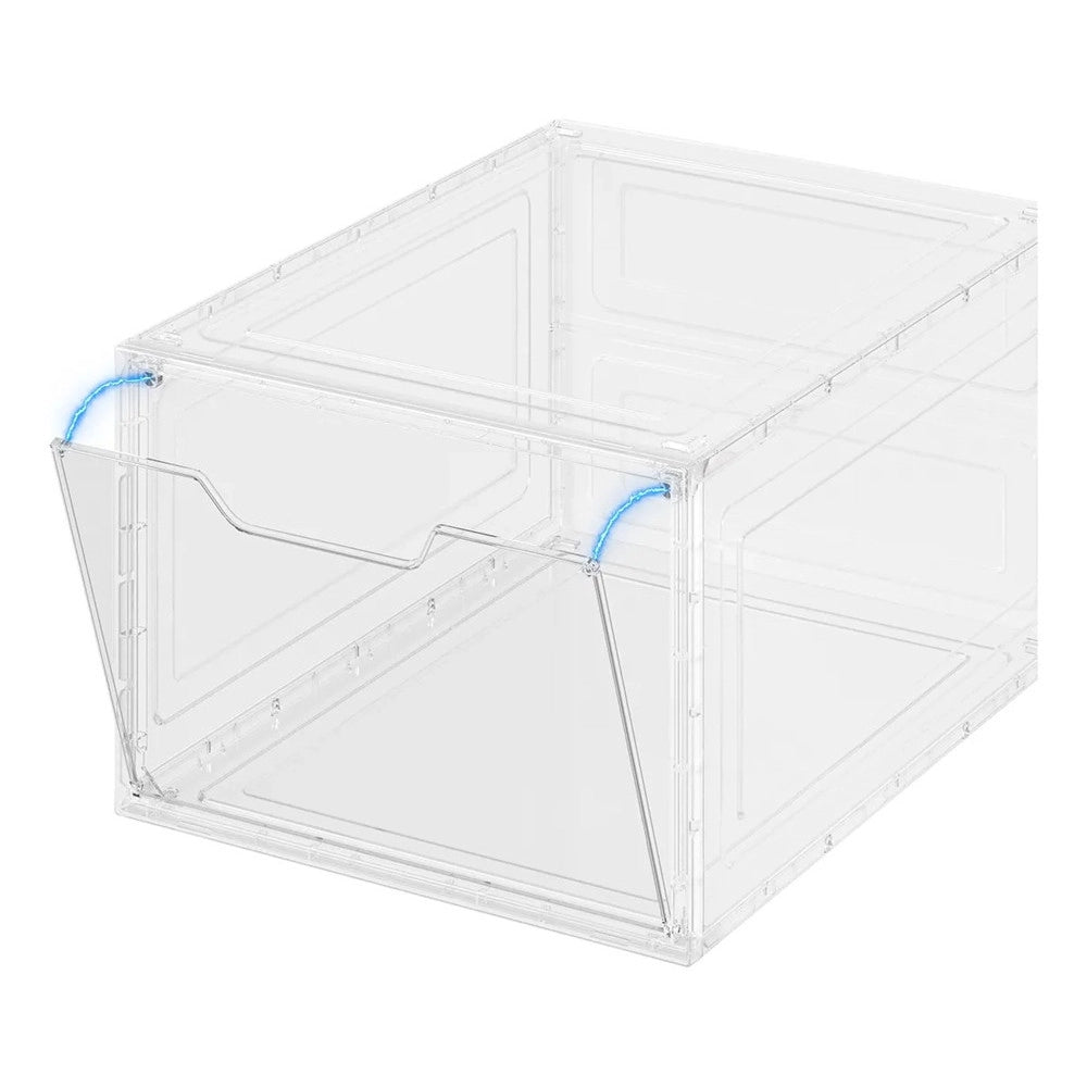 Trade Shop - Box Contenitore Per Scarpe Calzature Scatola Impilabile 34x25x18.4cm Trasparente 87648 -