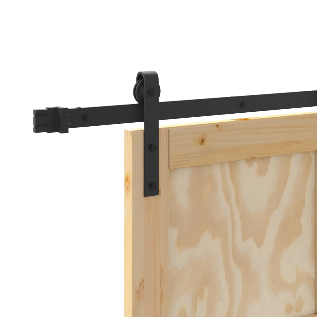 Porta scorrevole Naturale e Nero 86 x 211 cm