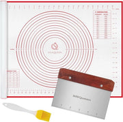 Mat di silicone per forno - 27,5 x 20 pollici, resistente al calore e antiaderente, con schiuma per impasto e spazzola