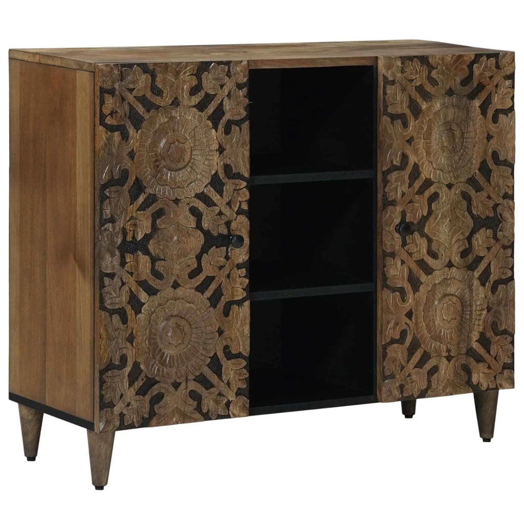 Credenza Marrone 90 x 33,5 x 75 cm Legno di mango massello 4018360