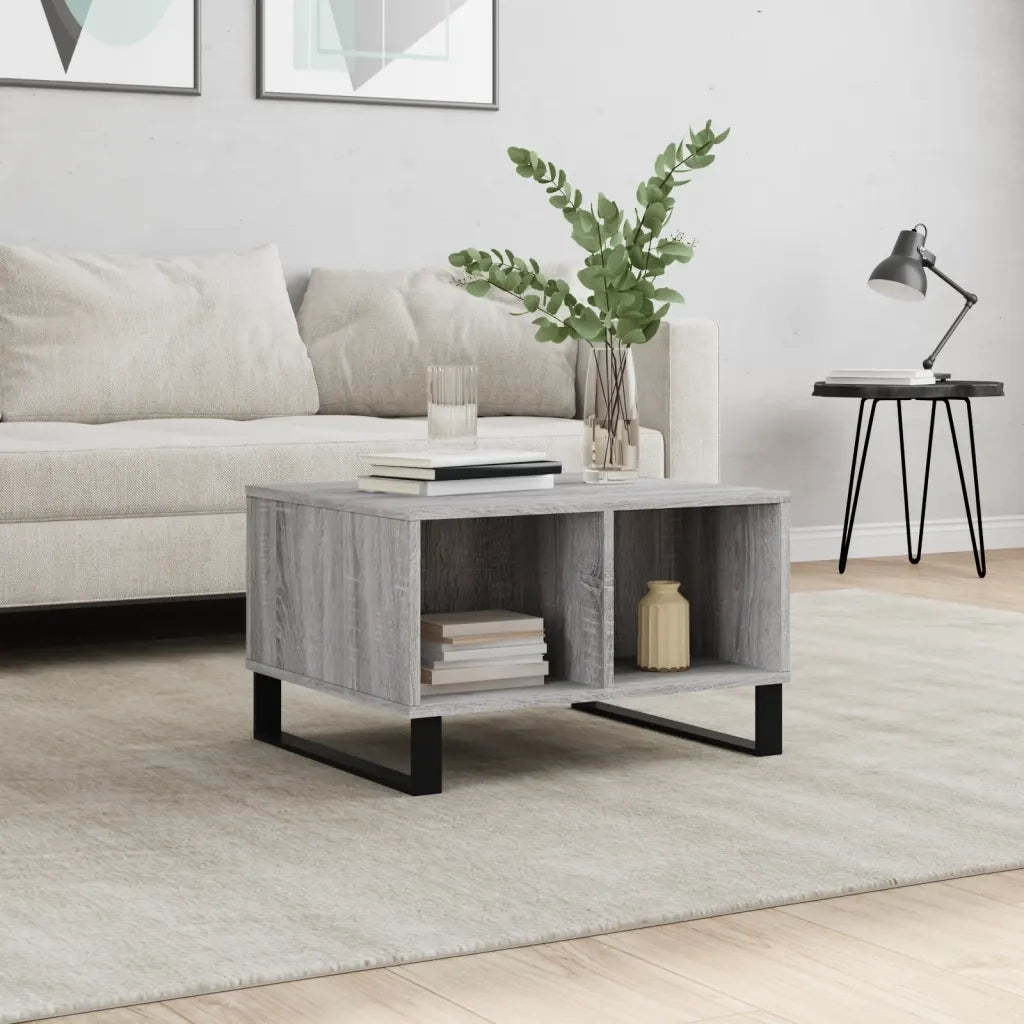 Tavolino da Salotto grigio sonoma 60x50x36,5 cm in Multistrato 830554
