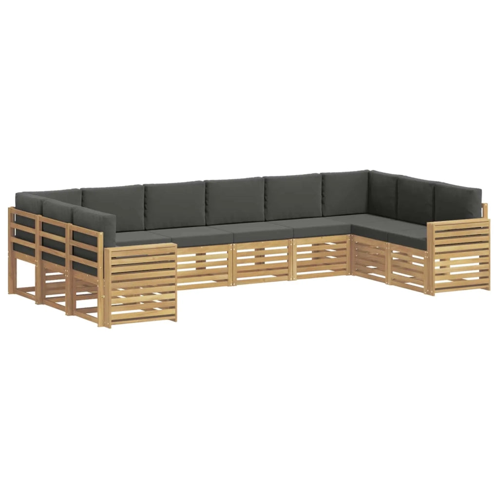 Set di divani da esterno 10 pcs Bianco e Antracite 3392592