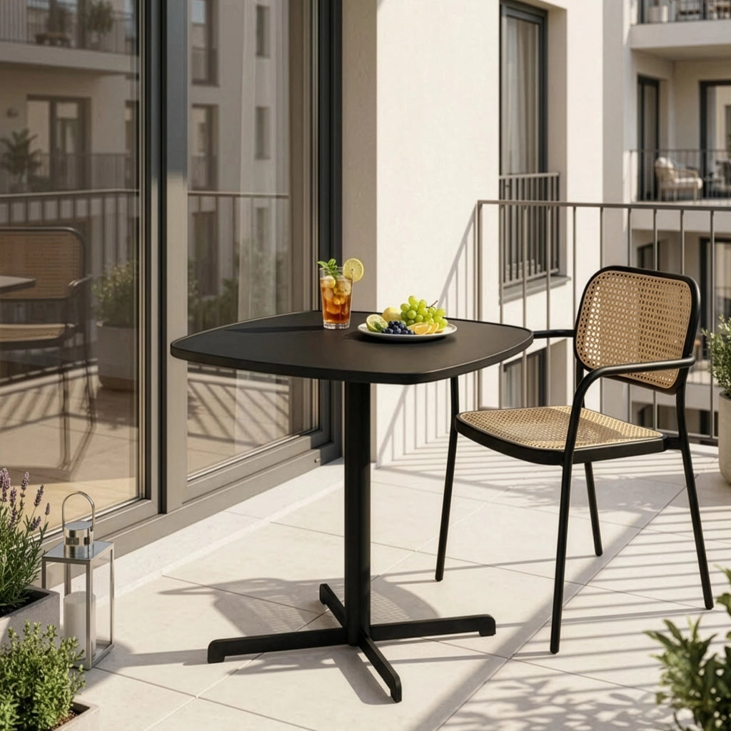 Tavolo da Bistrot Foggia per Esterno in Acciaio 75 x 70 x 70 cm - Grigio Antracite casa.pro
