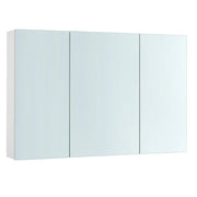 Mobiletto da bagno a muro con specchio mobiletto a 3 ante 60 x 15 x 55 cm con ripiano regolabile bianco moderno 12_0004042
