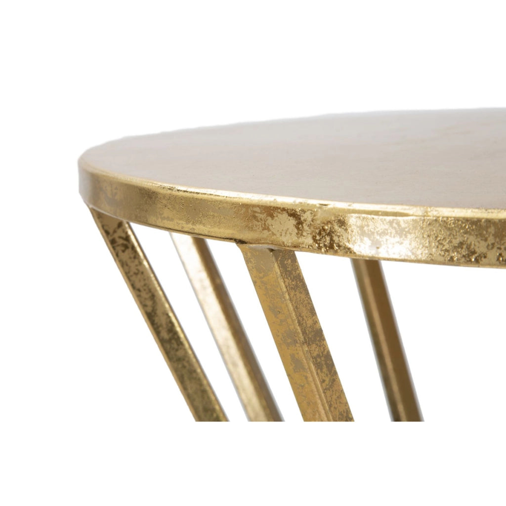 Tavolo VKH580, Oro, Metallo, 38x38x100 cm