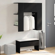 Armadio per corridoio con porta Rovere Nero 97,5 x 37 x 99 cm 862791