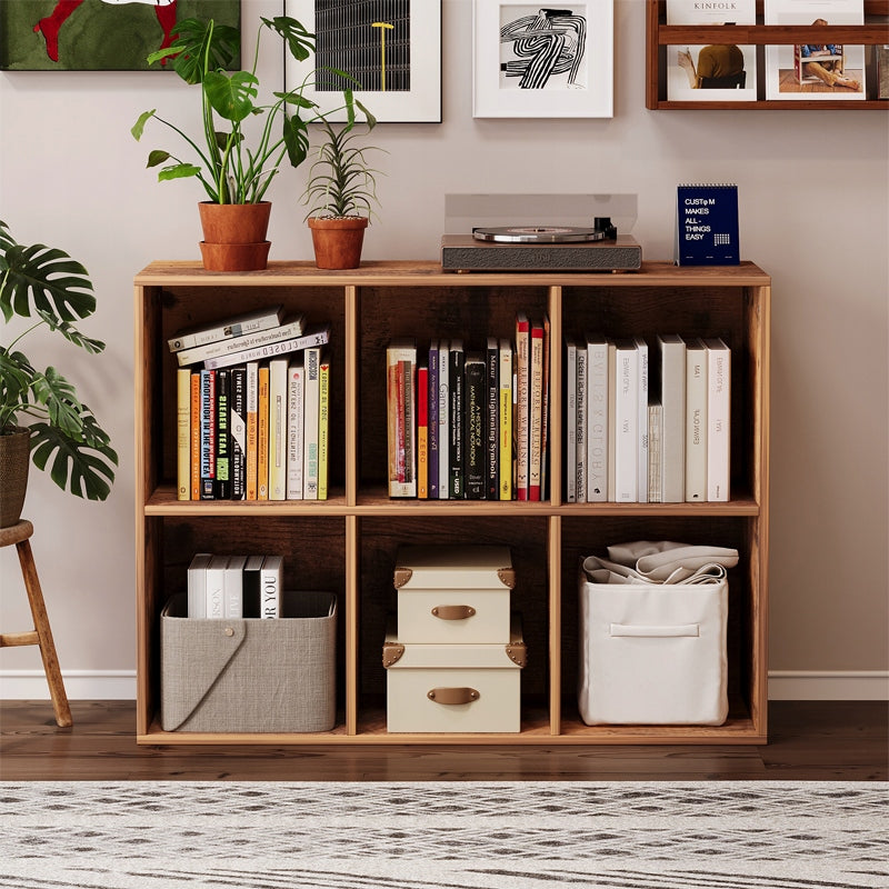 SCAFFALE APERTO COMÒ KOSTKA 3x2 CAPIENTE PER LIBRI DA UFFICIO RUSTICO